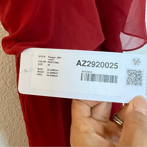 AZAZIE- NWT JBD Junior Bridesmaid Dress In Rust - Picture 7 of 9